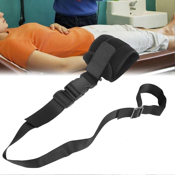 Pasienters lemmerestriksjonsstropp Eldre håndledd ankel fikseringsbelte begrensninger stropp Black Lower Limb