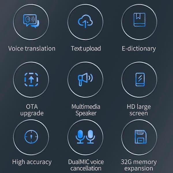 116 Sprog Oversættelse Scanning Læse Pen Scanner Oversætter Blue