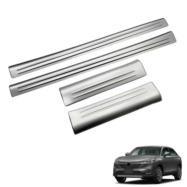 Til Vezel -V 2021 2022 Rustfrit Stål Indvendig Dørkarm Pedal Skureplade Dækplade 4 Stk Sort Black