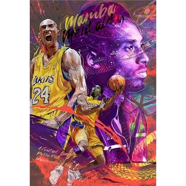 Graffiti Art Basketbollspelare Stjärna Canvas Målning Modern Poster Tryck Pojke Sovrum Väggkonst Bilder för Heminredning 50*70cm