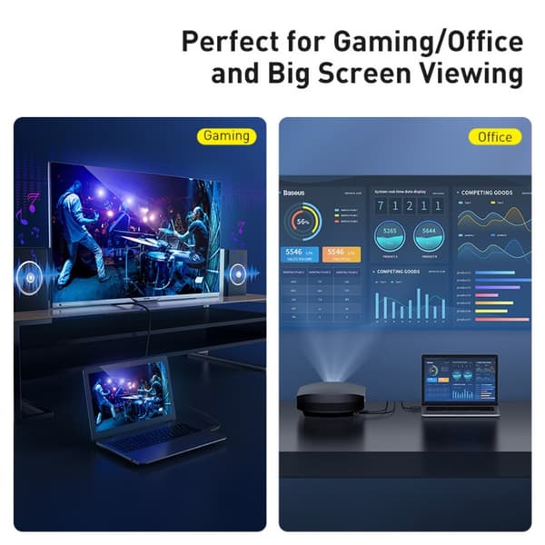 Baseus 3m 4K 60Hz HD HDMI - HDMI Kabel Sort 167