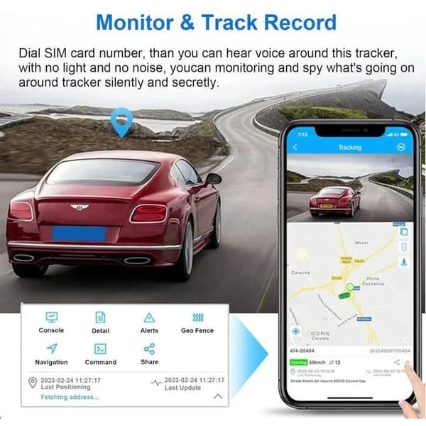 XJYDNCG Magnetisk GPS Tracker, GPS Tracker i realtid, Positionsenhed, Mini Magnetisk Bil Tracker