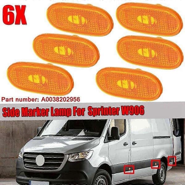 6X bil sidemarkeringslys for Sprinter W906 2006-2018