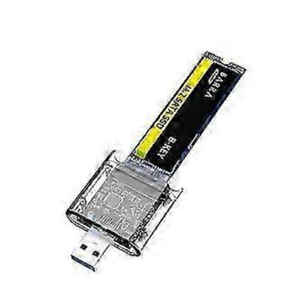 M2 SSD-kabinett M.2 Till USB 3.0 5Gbps Höghastighets SSD-kapsling för SATA M.2 NGFF SSD 2242 2260 2280Mm Ca