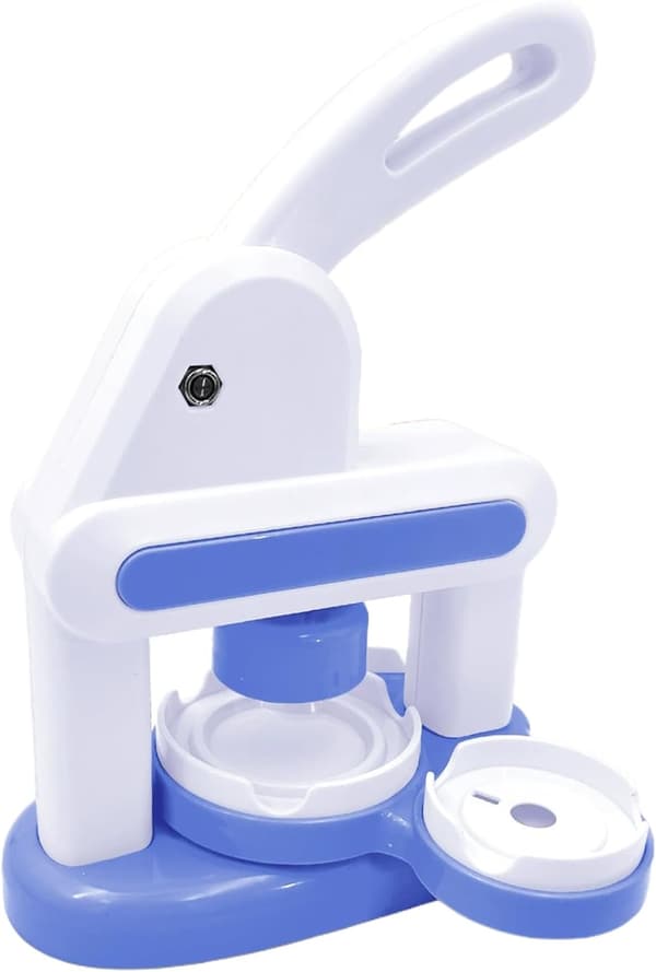 Manual Button Machine Badge Maker DIY Craft Tool Refrigerator Magnets Toys Magic Book Ergonomic Arc-shaped Handle Punch Press Kit