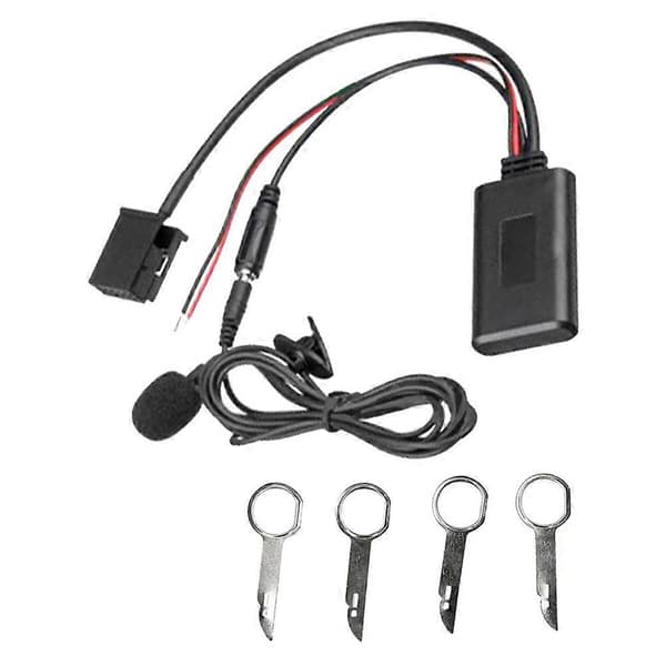 Aux-kabel Bluetooth-adapter för 6000CD USB 5.0 musikspelare ljudadapter mikrofon handsfree Black