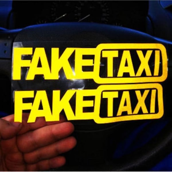 2 delar främre vindrutedekal "falsk taxi" Lämplig för Tuningdrift-logotyp Rolig bilklistermärke