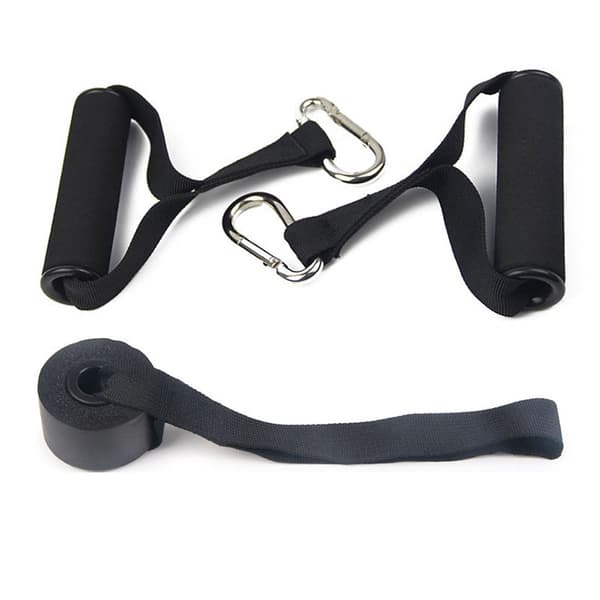 Fitnessband Pull Up Elastiska band Gummimotstånd Loop Power Band Set Hemmagym Träning Expander Stärka Träning 4 pcs B with handle