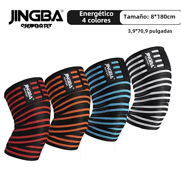 1 st Justerbart Elastiskt Knäskydd Stöd för Tyngdlyftning Kettlebell Red one size