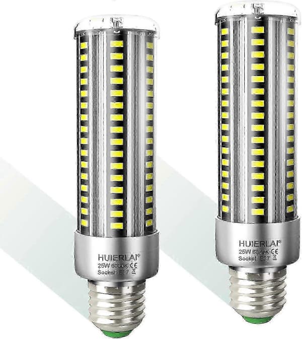 E27 LED Corn Light, 25W 3000LM, Klar Hvit, Tilsvarer 250W