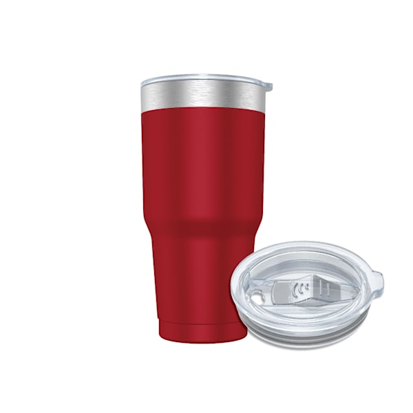 Kaffetermosmugg 900ml (10 färger) och tekopp för hand eller bil - Termosmugg i rostfritt stål med lock, rostfri stålkopp. Red