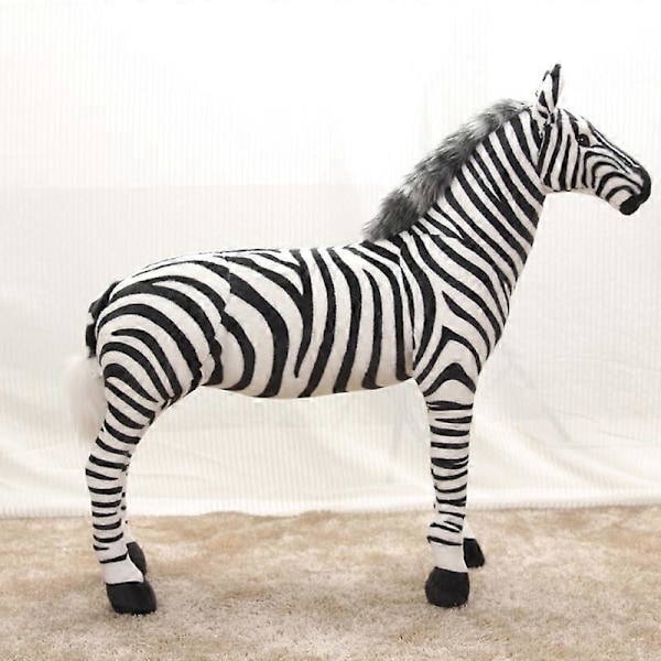 Zebra Plyschdjur Animal Crosing Mjuk Jätte Uppstoppad Häst Realistisk Hukelma Svettig Häst Lusama Plyschleksak Docka För Barn Present 28cm A