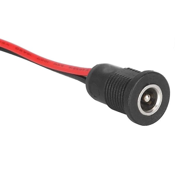 50V DC 5.5x2.1mm DC Strømkontakt Panelmontering Kobling med Metallmutterspenne