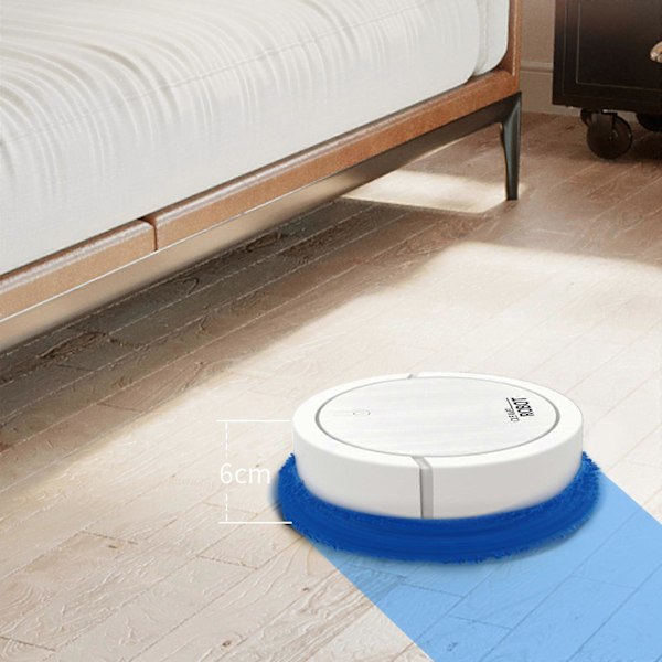 Robotdammsugare, Trasselfri sugförmåga, Slimmad, Automatisk självladdande robotdammsugare, Idealisk för djurhår, USB-batterikapacitet 1200mAh, 4h Black