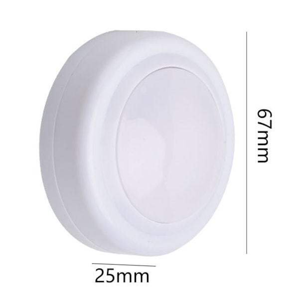 RGB-belysning för skåp LED-spotlight batteridriven nattlampa med fjärrkontroll, 16 färglägen, 30lm, 0,5W, set om 3/6 (6 stycken)
