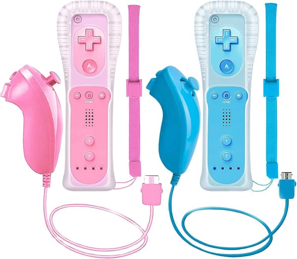 2-pak trådløs controller og Nunchuck til Wii og Wii U-konsol - Perfekt