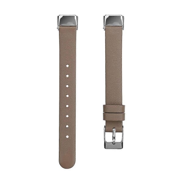 Läderarmband för Fitbit Luxe, Storlek: S (Svart) Grey