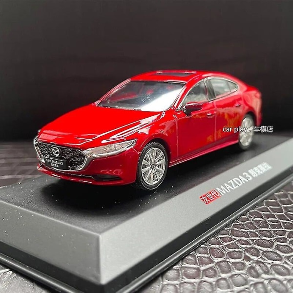 1/43 Mazda 3 Axela legering bilmodell formgjuten metallleksak minifordon bilmodell miniatyrskala simuleringskollektion barngåva ingen låda Red B Retail box