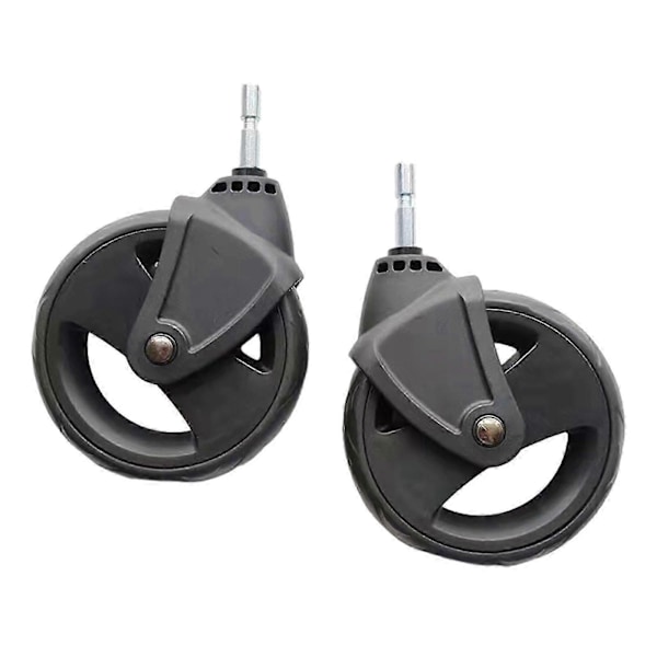 2x Barnevogn Hjul Tilbehør Gummi Barnevogn Reservedeler for Kjæledyrvogn Erstatning Barnevogn Tralle Hjulsett front wheel