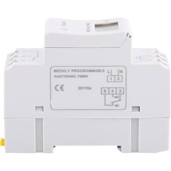 Elektrisk timerrelæ tidsafbryder LCD-display baggrundsbelysning ugentlig forudindstilling (24V)