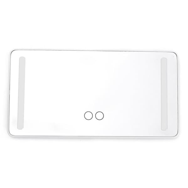 USB Car Sun Visor Makeup Mirror Touch Screen LED Light Makeup Mirror White