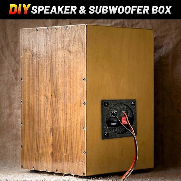 4 st Högtalarlåda Terminalkopp, Fjäderfäste Fyrkantig Subwooferlåda Terminal Kopplingsplintkontakt för DIY Black