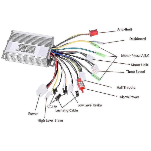 36V 48V 350W Børsteløs DC Motor Controller til E-cykel Scooter
