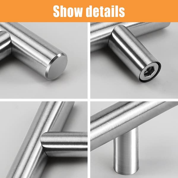 10-pack Round Cabinet Knobs, Single Hole Brushed Satin Nickel Cabinet Door Drawer Pulls for Kitchen Wardrobe Bathroom Dresser Drawer