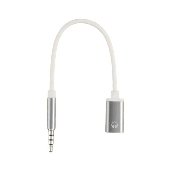 3,5 mm han til type C hun hovedtelefonstik adapter USB C til Aux lydkabel Silver 0.02