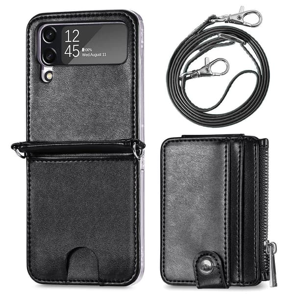 Samsung Galaxy Z Flip 4 - Protective Case with Card Holder Blå