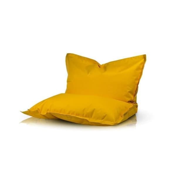 Stor gul barnpuff 140x100cm dekorativ sittplats för vardagsrum/sovrum.