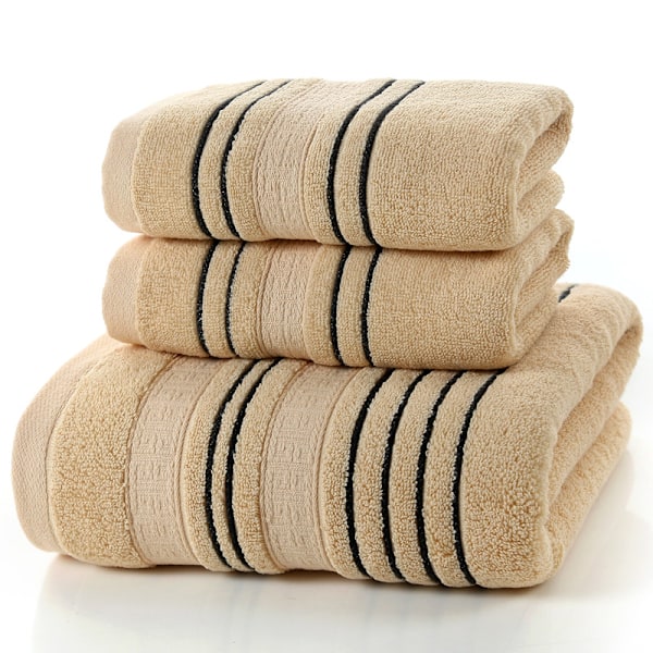 3-delars handduksset i bomull, 35 x 75, 70 x 140, badhandduk med geometriskt tryck 14 70x140 3pcs