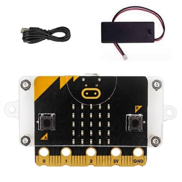 BBC Microbit V2.0 -emolevy, johdatus graafiseen ohjelmointiin Pythonilla, ohjelmoitava oppiminen Black