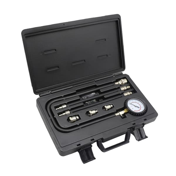 Cylinder Compression Tester with Adapters Flexible Hose for Gasoline Engines