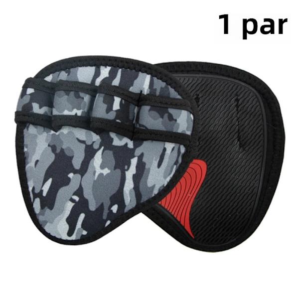 Handflateskydd Gym Fitnesshandskar Halvfinger Lyftning Handflata Hantelgrepp Pads Tyngdlyftning Träningshandske Gym Träning Silicone Cam