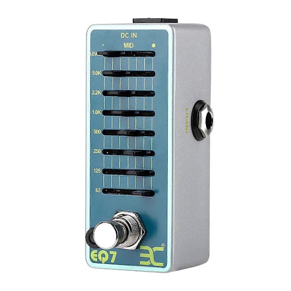EX EQ7 Gitarr Effektpedal 7-Bands EQ Full Metallskal True Bypass Phase Gitarrpedal Gitarrtillbehör As Shown