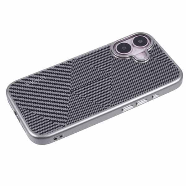 X-LEVEL Mobilcover til iPhone 16 Rhombus Splicing Hård PC Grå