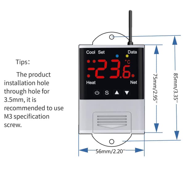 Portable WIFI Temperature 110V-230VAC 10A Controller Digital Thermostat
