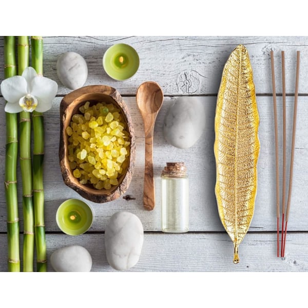 (Guld) Røgelsespindholder - røgelsespindholder hylde - meditation - aromaterapi - ritualer - Røgelsesbrænder - Røgelsespindholder - Røgelsespindholder