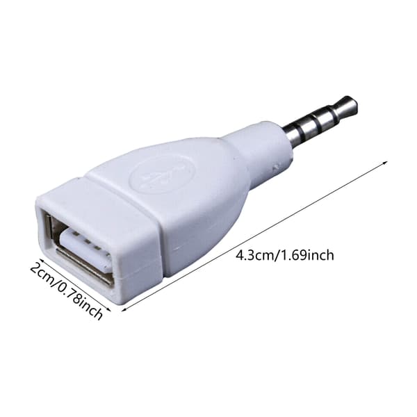 Lydkonverter 3,5 mm AUX Han til USB 2.0 Hun Stik til Musikafspilning 2pc 0.03