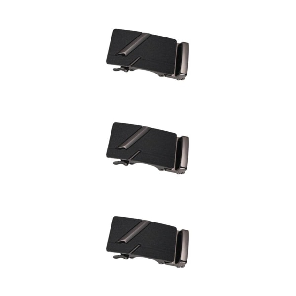 1/2/3/5 Herr Solid Automatiskt Spänne Spärr Läder Metall Bälte 3-Pack