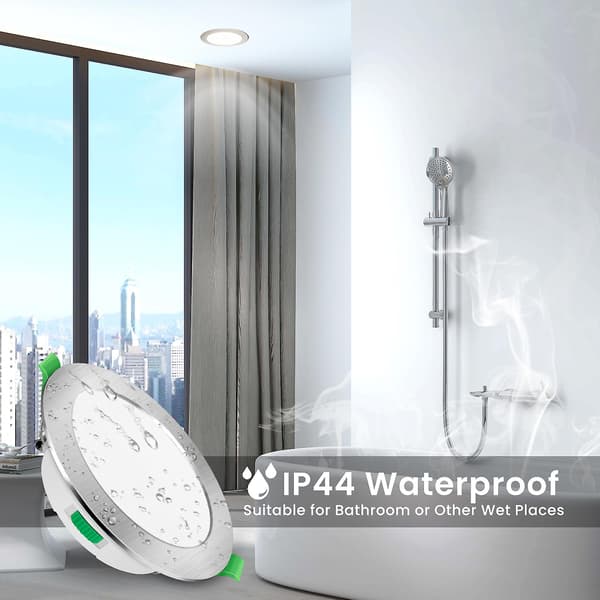 6-pack 5W ultra-tunna dimbara LED-downlights Cct 75-85mm utskärning nickel