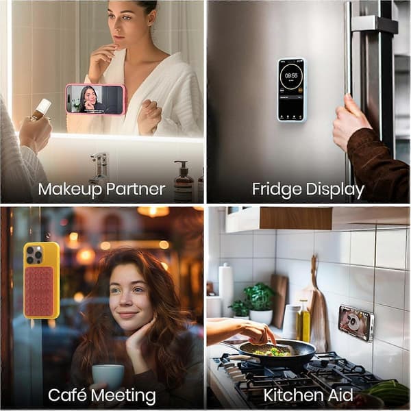 Klearlook 4-pack Silikon Sugpropp Mobilskal Fäste Dubbelsidigt, Klibbigt Mobilgrepp