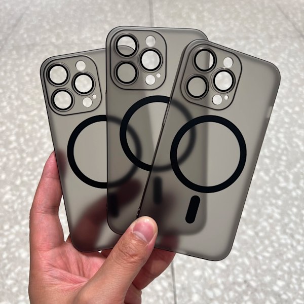 Erittäin ohut matta langaton latauskotelo iPhone 15 14 13 12 Pro Max -puhelimille, matta läpinäkyvä kova magneettikotelo Magsafe Clea -lataukselle Clear For iPhone 15