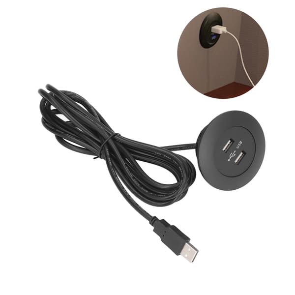 Sofa USB-ladekontakt innfelt montering doble USB-ladeportuttak for hjemmet