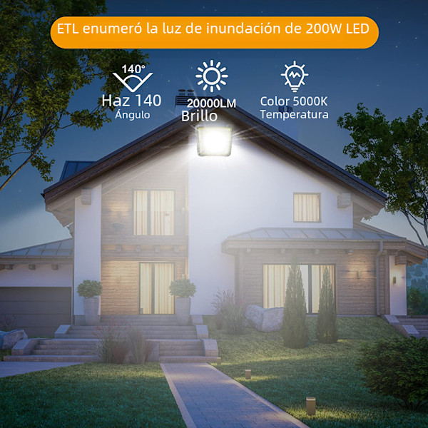 Solcellelamper Udendørs Genopladelig Solcelleprojektør LED Reflektor Spotlight Genopladelig Projektør Byggepladslampe 20000LM