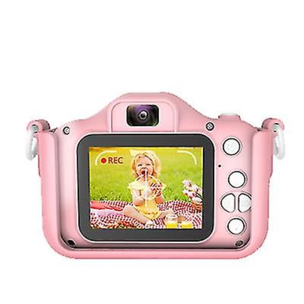 1080p barnkamera, Unicorn toddler för födelsedagsfestpresent, digital rosa