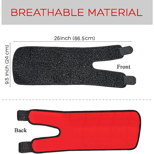 Justerbart lårstöd, unisex, andningsbart neopren, halkfri hamstringkompressionsärm