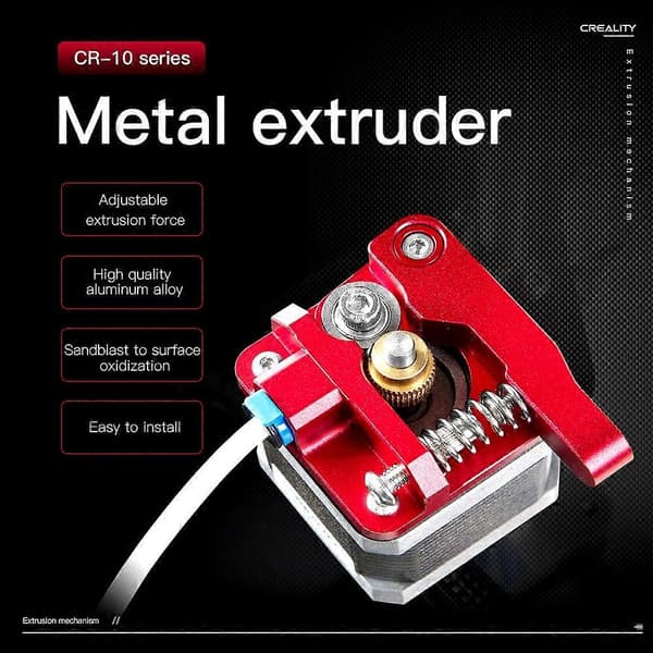 Creality All Metal Red Block Bowden Ekstrudersæt til Ender-3 / Ender-3 Pro / Ender-3 V2 / CR-10 Pro V2 3D-printer Not Specified