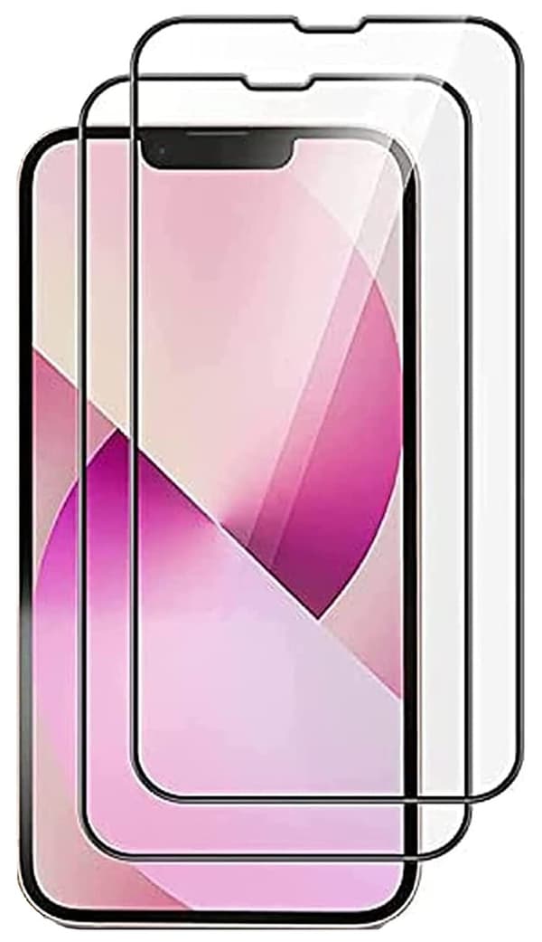 [2-Pack] Kompatibel med iPhone 14 Plus Full Coverage Härdat Glas Skärmskydd 60